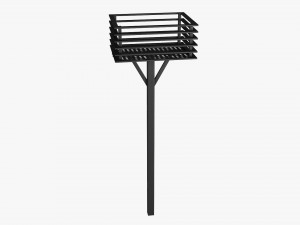 House iron trash can set 3D-Modell