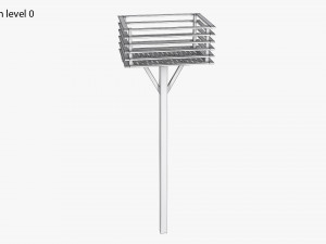 House iron trash can set 3D-Modell