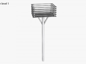 House iron trash can set 3D-Modell