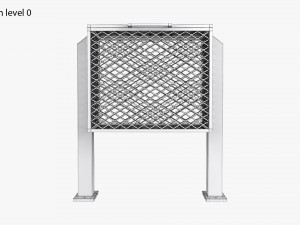 House iron trash can set 3D-Modell