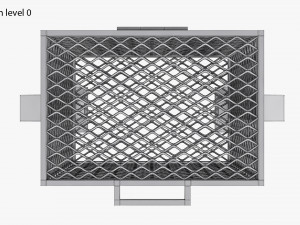 House iron trash can set 3D-Modell