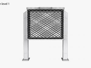 House iron trash can set 3D-Modell