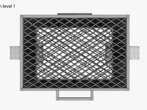 House iron trash can set 3D-Modell