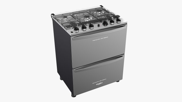 Double Oven Cooker Modèle 3D .c4d .max .obj .3ds .fbx .stl .blend 