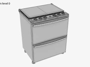 Double Oven Cooker Modèle 3D