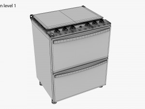 Double Oven Cooker Modèle 3D