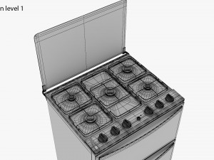 Double Oven Cooker Modèle 3D