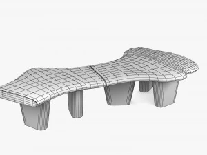 Modern Bench 3D Model