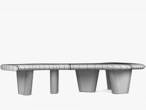 Modern Bench 3D Model