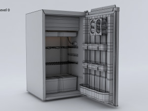 Mini Fridge 3D 모델