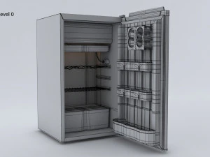 Mini Fridge 3D Model