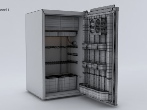 Mini Fridge 3D 모델