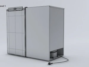 Mini Fridge 3D Model
