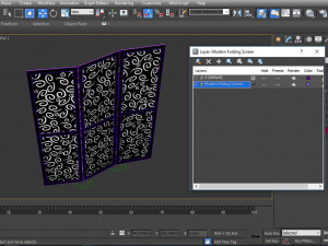 Folding Screen 3D 모델