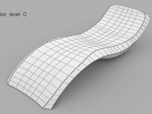Modern Sunlounger 3D Model