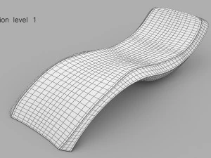 Modern Sunlounger 3D Model