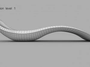 Modern Sunlounger 3D Model