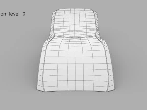 Modern Sunlounger 3D Model
