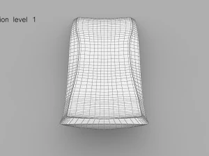 Modern Sunlounger 3D Model