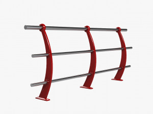 Modern Handrail 3D Model