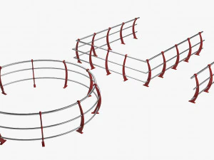 Modern Handrail 3D Model