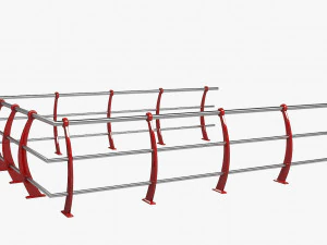 Modern Handrail 3D Model
