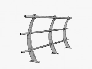 Modern Handrail 3D Model