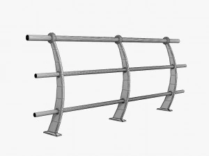 Modern Handrail 3D Model