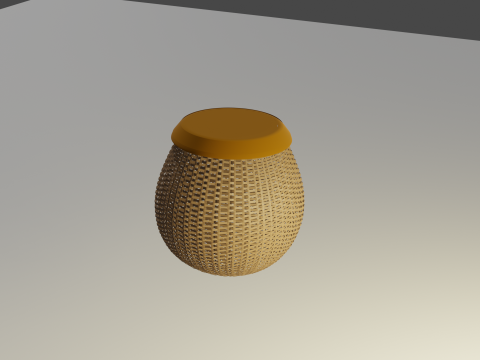 Handwoven Decorative Basket for Home Use 3D Model