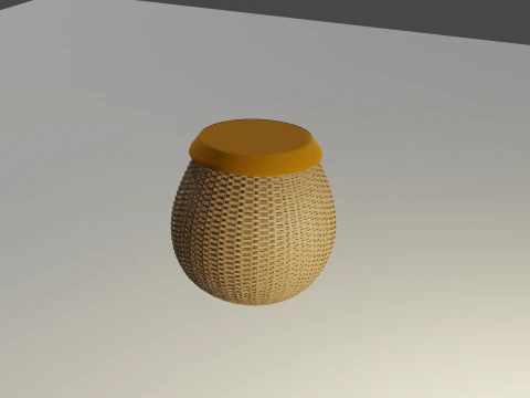 Panier d&eacute;coratif tiss&eacute; &agrave; la main pour un usage domestique Modèle 3D