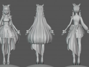 3D Anime Girl 3D 모델