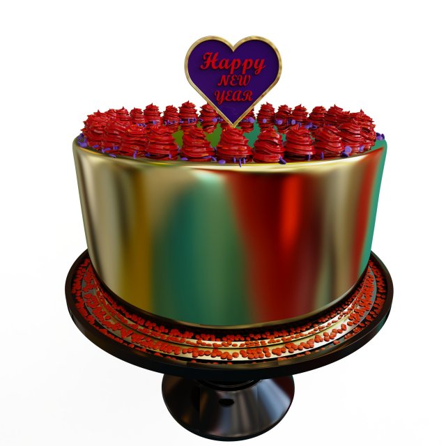 Birthday Cake with Candles 01 3D Model $49 - .obj .c4d .max .unitypackage  .upk - Free3D
