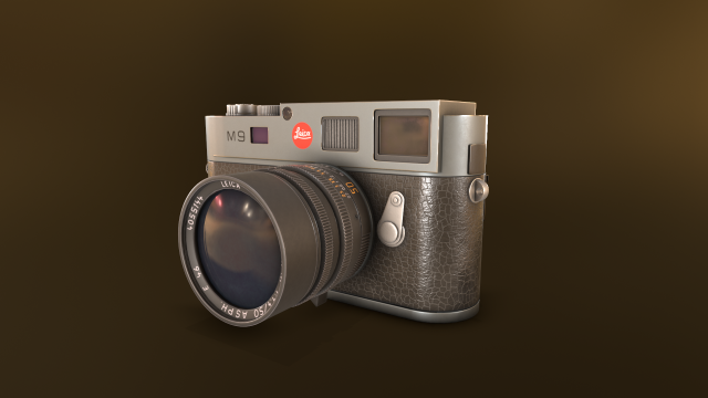 Leika m9 Silver low poly 3D 모델 .c4d .max .obj .3ds .fbx .stl .blend 