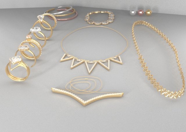 Jewels 3D 모델 .c4d .max .obj .3ds .fbx .stl .blend 