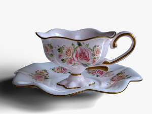 Antique Cup of Tea 3D Модель