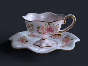 Antique Cup of Tea 3D Модель