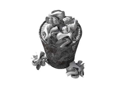 Papers Trash 3D Model