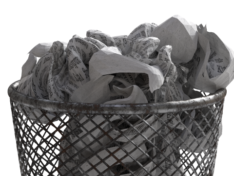 Papers Trash 3D Model