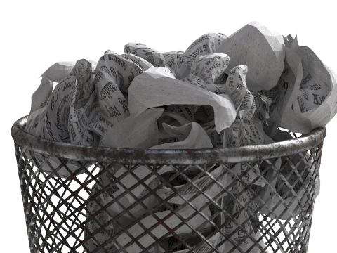 Papers Trash 3D Model