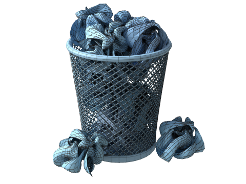 Papers Trash 3D Model