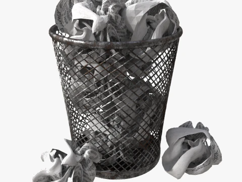 Papers Trash 3D Model