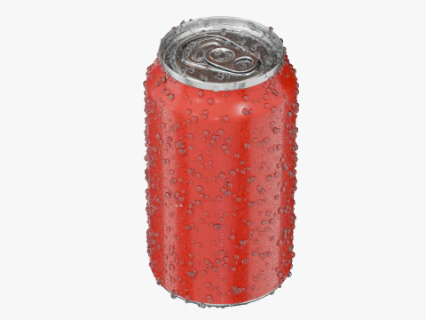 Standard Can with Droplets 3D Model
