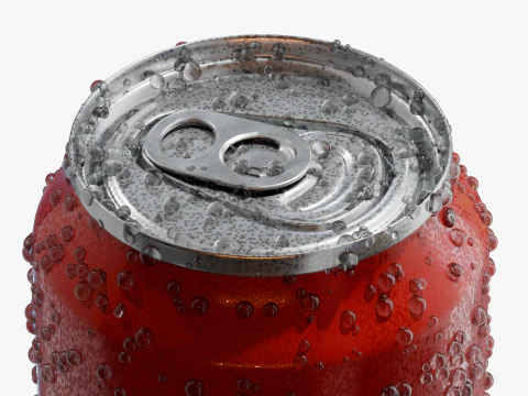 Standard Can with Droplets 3D Model