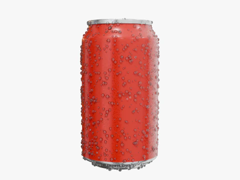 Standard Can with Droplets 3D Model