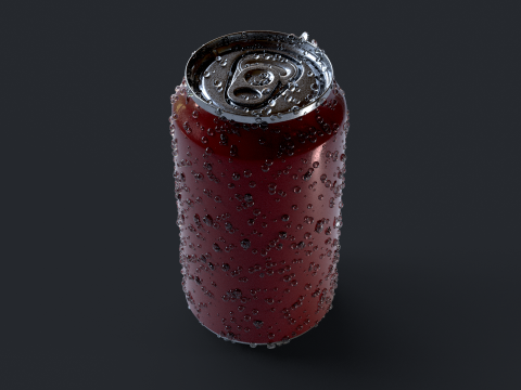 Standard Can with Droplets 3Dモデル