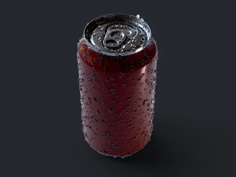 Standard Can with Droplets 3D Model