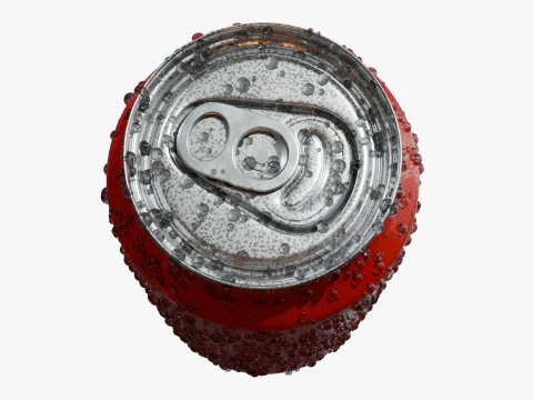Standard Can with Droplets 3D Model