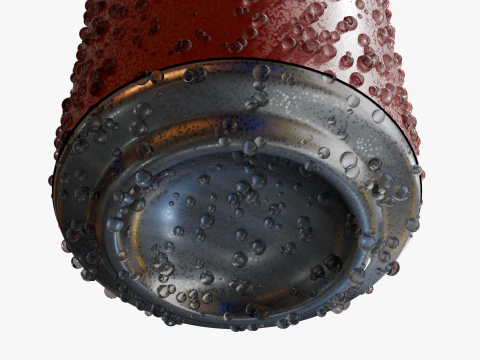 Standard Can with Droplets 3D Model