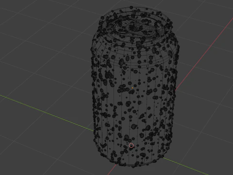 Standard Can with Droplets 3D Model