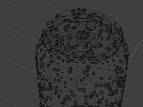 Standard Can with Droplets 3D Model